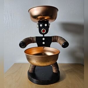 Bottle Cap Figurine Folk Art Snack Bowl